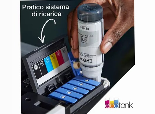 Stampante fotografica con serbatoi di inchiostro Wi-Fi A4 EcoTank ET-8500 32ppm