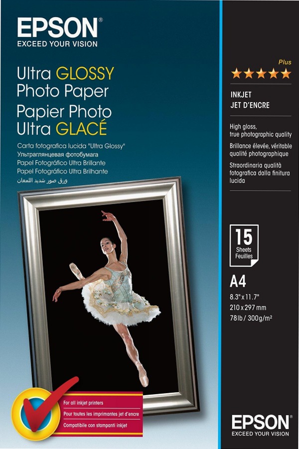 Ultra Glossy Photo Paper, DIN A4, 300g/m2, 15 Sheets