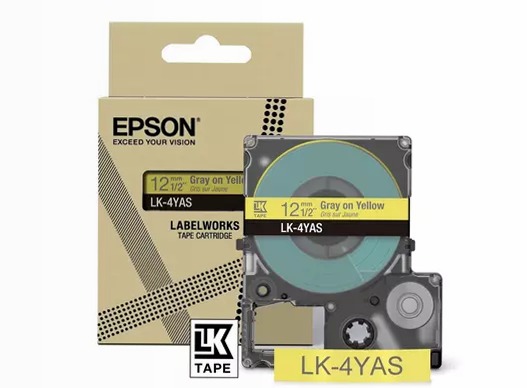 Colour Tape – Yellow/Grey 12mm (8m) – LK-4YAS