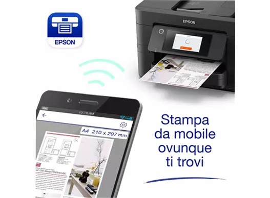 Multifunzione inkjet wireless A4 WorkForce Pro WF-4820DWF 250fogli 36ppm