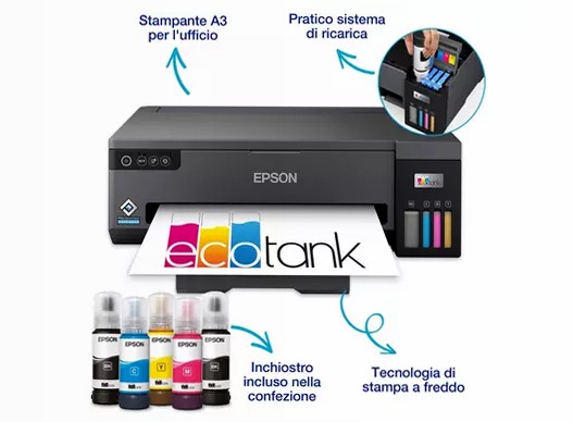 EcoTank ET-14100 stampante A3 Wi-Fi con serbatoi di inchiostro, fino a 3 anni di inchiostro inclusi* 100fogli 30ppm