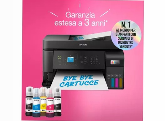 EcoTank ET-4810 stampante multifunzione A4 Wi-Fi con serbatoi di inchiostro, fino a 3 anni di inchiostro inclusi 100fogli 33ppm
