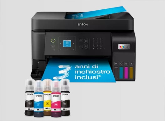 EcoTank ET-4810 stampante multifunzione A4 Wi-Fi con serbatoi di inchiostro, fino a 3 anni di inchiostro inclusi 100fogli 33ppm