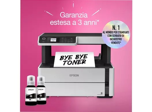 Stampante monocromatica multifunzione A4 Wi-Fi con serbatoi di inchiostro EcoTank ET-M2170 250fogli 39ppm