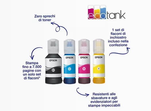 EcoTank ET-16655 Stampante multifunzione A3+ Wi-Fi con serbatoi di inchiostro ricaricabili e fax 550fogli 32ppm