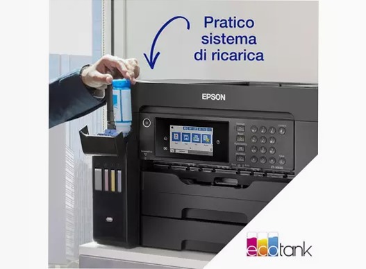 EcoTank ET-16655 Stampante multifunzione A3+ Wi-Fi con serbatoi di inchiostro ricaricabili e fax 550fogli 32ppm