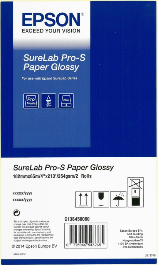 SureLab Pro-S Paper Glossy BP 4x65 2 rolls