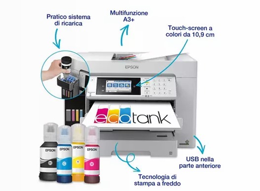 EcoTank Pro ET-16685 Stampante multifunzione A3+ Wi-Fi con serbatoi di inchiostro ricaricabili e supporto PCL 250fogli 25ppm