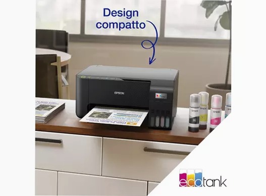 EcoTank ET-2860 stampante multifunzione A4 Wi-Fi con serbatoi di inchiostro, fino a 3 anni di inchiostro inclusi 100fogli 33ppm