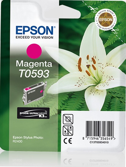 Singlepack Magenta T0593 Ultra Chrome K3