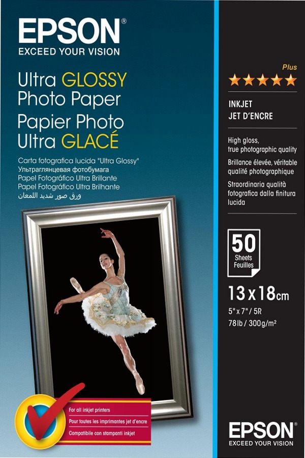 Ultra Glossy Photo Paper, 130 x 180 mm, 300g/m2, 50 Sheets