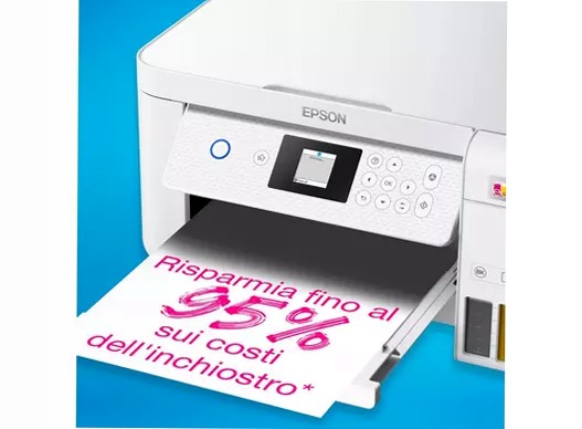 EcoTank ET-2856 stampante multifunzione A4 Wi-Fi con serbatoi di inchiostro, fino a 3 anni di inchiostro inclusi 100fogli 33ppm