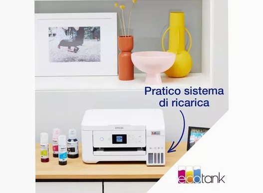EcoTank ET-2856 stampante multifunzione A4 Wi-Fi con serbatoi di inchiostro, fino a 3 anni di inchiostro inclusi 100fogli 33ppm