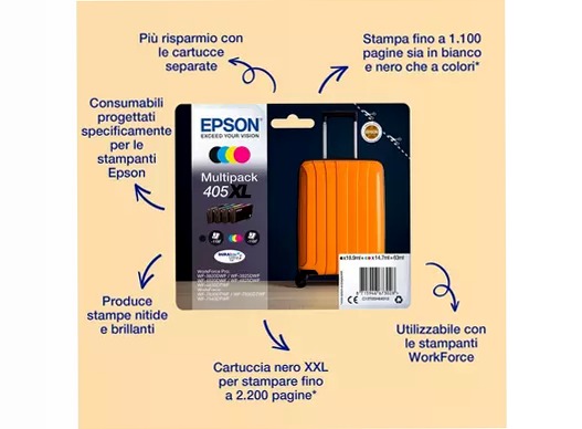 Cartucce di inchiostro originali Epson DURABrite Ultra Valigia 405