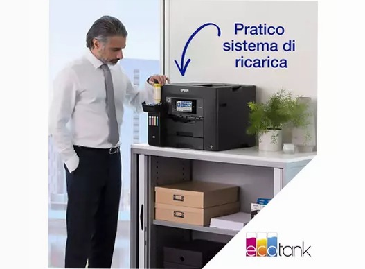 EcoTank ET-5855 Stampante multifunzione A4 Wi-Fi con serbatoi di inchiostro e fax 550fogli 32ppm
