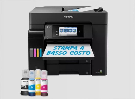 EcoTank ET-5855 Stampante multifunzione A4 Wi-Fi con serbatoi di inchiostro e fax 550fogli 32ppm