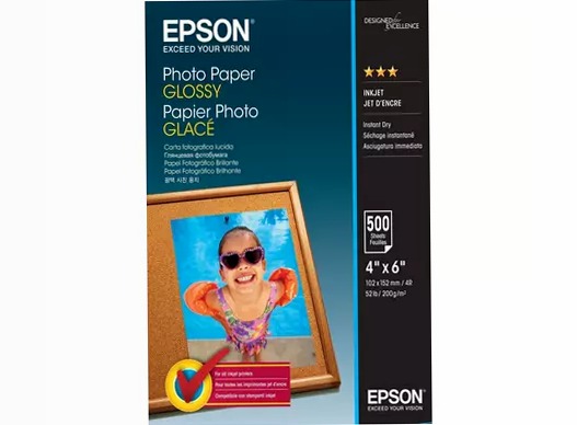 Epson Glossy Photo Paper (100 x 150mm), 200gsm, 500 sheets