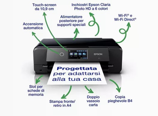 Stampante multifunzione inkjet wireless Expression Photo XP-980 100fogli 28ppm