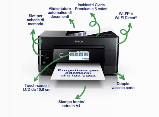 Stampante multifunzione XP-7100 100fogli A4 Inkjet Cartucce 12ppm