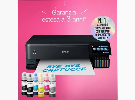 Stampante fotografica con serbatoi di inchiostro Wi-Fi A3+ EcoTank ET-8550 32ppm