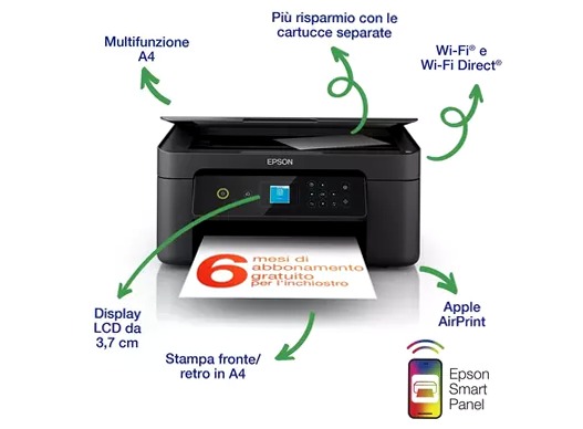 Expression XP-3205 - Multifunzione Wi-Fi Direct 100fogli A4 Cartucce 42ppm
