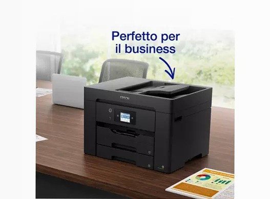 Stampante inkjet wireless multifunzione A3 WorkForce WF-7830DTWF con inchiostro gratuito per 3 mesi e abbonamento ReadyPrint* 500fogli 32ppm