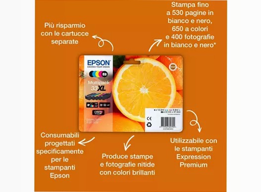 Multipack 5-colours 33XL Claria Premium Ink