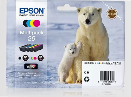 Multipack 4-colours 26 Claria Premium Ink