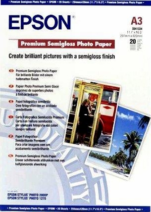Premium Semigloss Photo Paper, DIN A3, 250g/m2, 20 Sheets