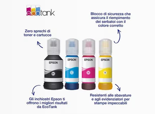 113 EcoTank Ink Series (WE) (Flaconi di inchiostro 4 colori 113 Inks)