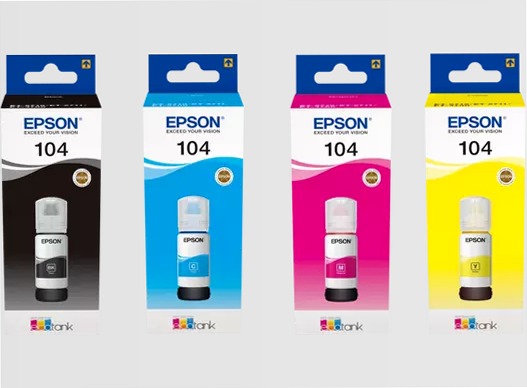 104 EcoTank Ink Series (WE) (Flaconi di inchiostro 4 colori 104 Inks)