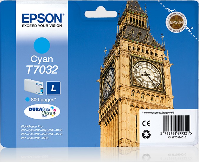WP4000/4500 Series Ink Cartridge L Cyan 0.8k