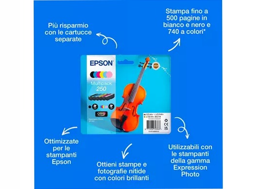 Multipack 6 colori Claria Photo HD 250 Violino