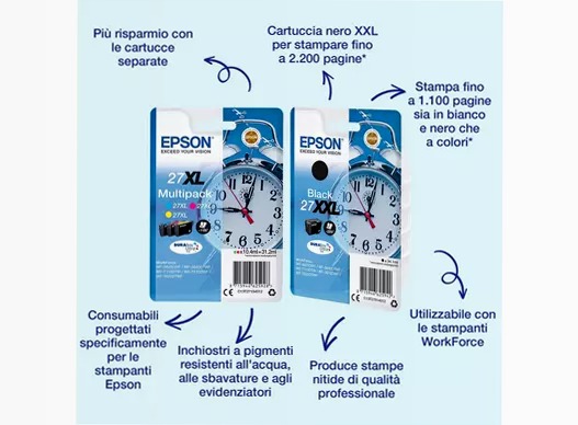 Cartucce inchiostro Epson DURABrite Ultra Sveglia (27)