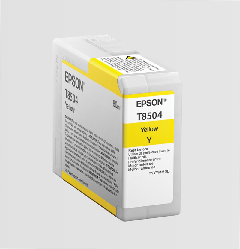 Singlepack Yellow T850400 UltraChrome HD ink 80ml