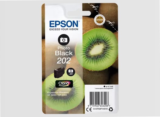 Singlepack Photo Black 202 Claria Premium Ink