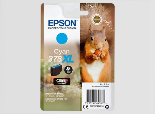 Singlepack Cyan 378XL Claria Photo HD Ink