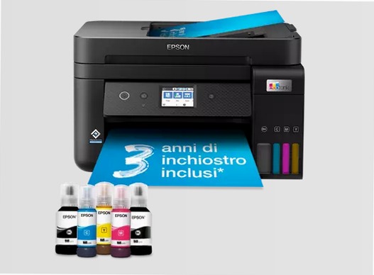 EcoTank ET-4800 stampante multifunzione A4 Wi-Fi con serbatoi di inchiostro, fino a 3 anni di inchiostro incluso 100fogli 33ppm