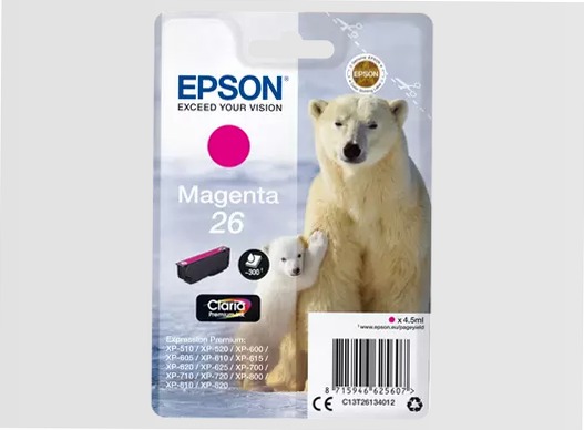 Singlepack Magenta 26 Claria Premium Ink
