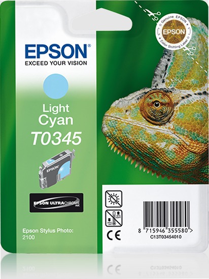 Singlepack Light Cyan T0345 Ultra Chrome