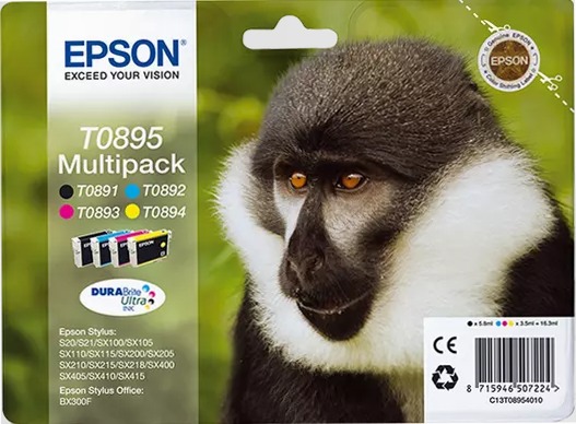 Multipack 4-colours T0895 DURABrite Ultra Ink
