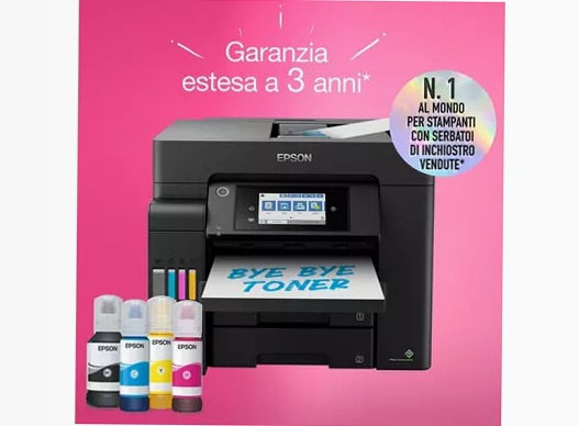 EcoTank ET-5805 Stampante multifunzione A4 Wi-Fi con serbatoi di inchiostro e fax 550fogli 32ppm