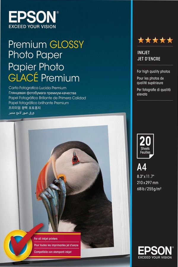 Premium Glossy Photo Paper, DIN A4, 255g/m2, 20 Sheets