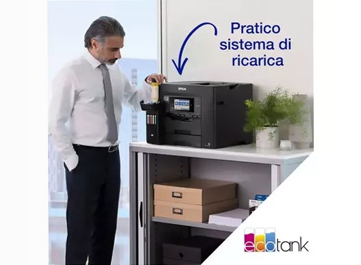 Stampante multifunzione A4 Wi-Fi con serbatoi di inchiostro e fax EcoTank ET-5850 550fogli 32ppm