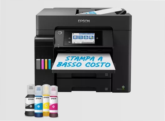 Stampante multifunzione A4 Wi-Fi con serbatoi di inchiostro e fax EcoTank ET-5850 550fogli 32ppm