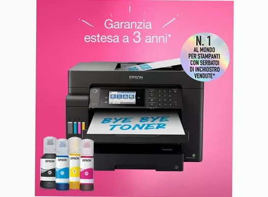 EcoTank ET-16605 Stampante multifunzione A3+ Wi-Fi con serbatoi di inchiostro ricaricabili e fax 550fogli 32ppm