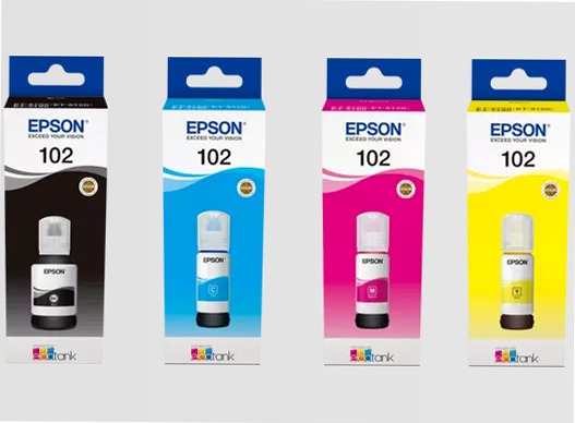 102 EcoTank Ink Series (WE) - Flaconi di inchiostro 4 colori