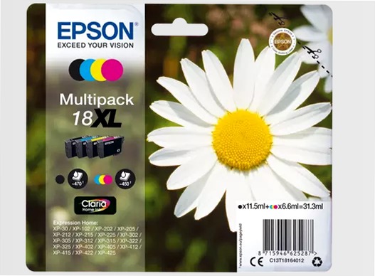 Multipack 4-colours 18XL Claria Home Ink