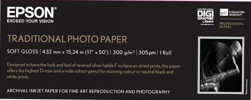 Traditional Photo Paper, 17"x 15m