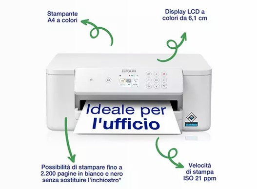 WorkForce Pro WF-C4310DW 250fogli 21ppm